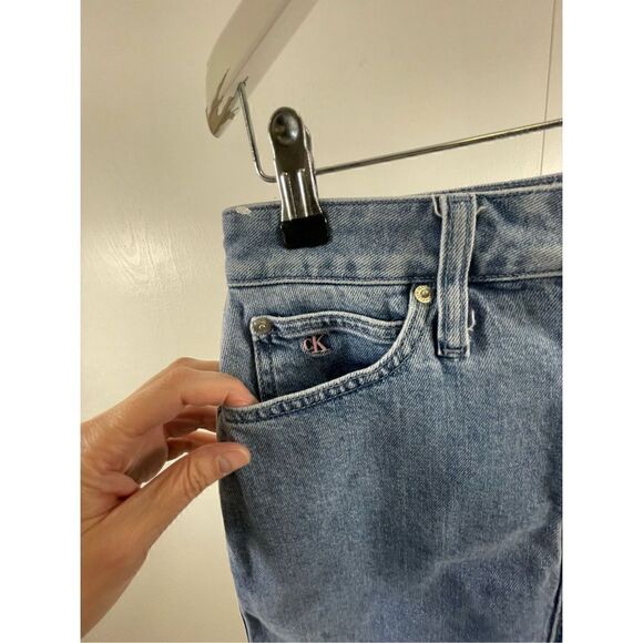Calvin Klein Jeans VTG Denim Mini Skirt Size 27 - Picture 2 of 9